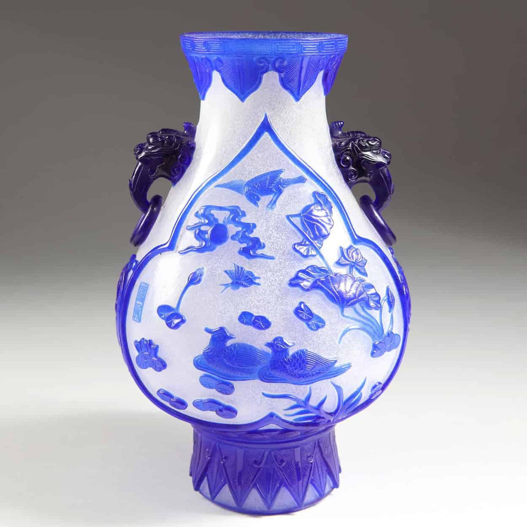 Peking glass vase