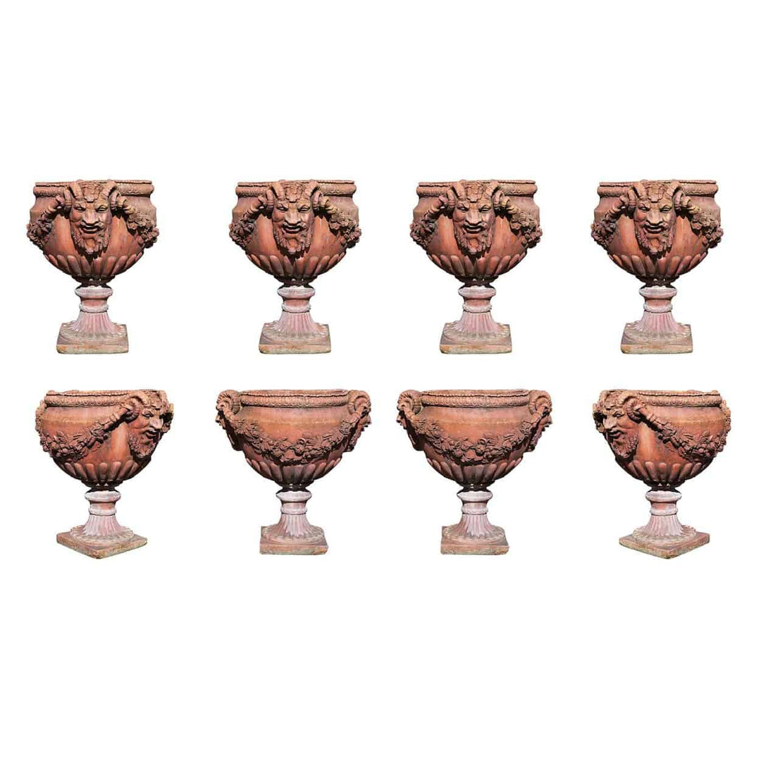 Antique Victorian Terracotta Garden Pots