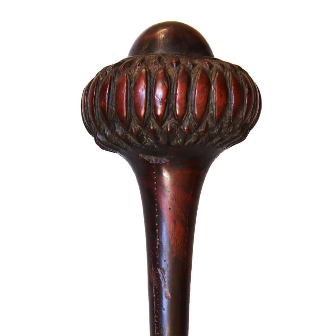 Fijian I Ula Tavatava Throwing Club wooden traditional weapon with carved decorative patterns and polished finish