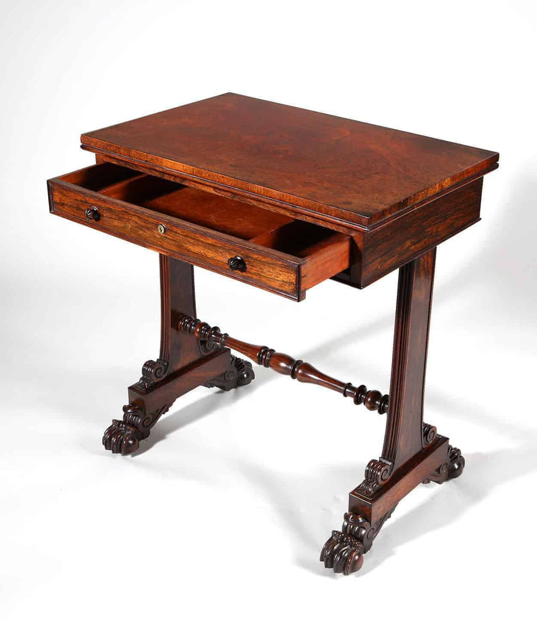 William IV Rosewood End Support Work Table