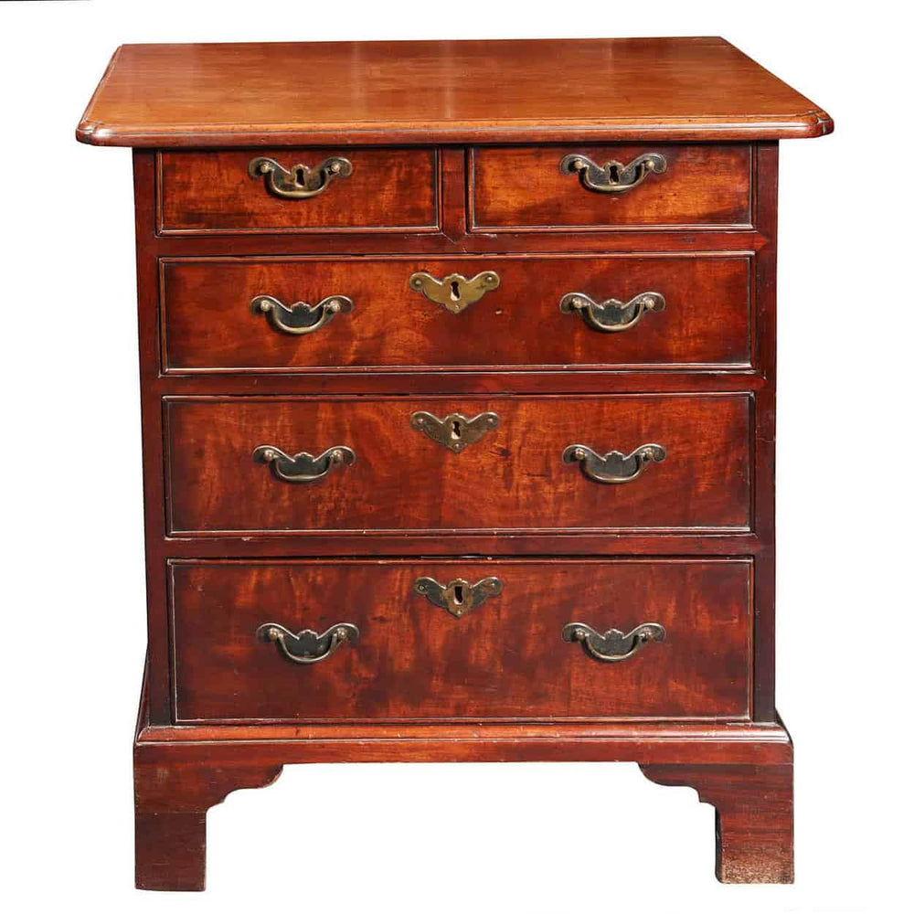 Small mahogany chest of drawers circa 1730 George II period with brass handles by Collection CK20