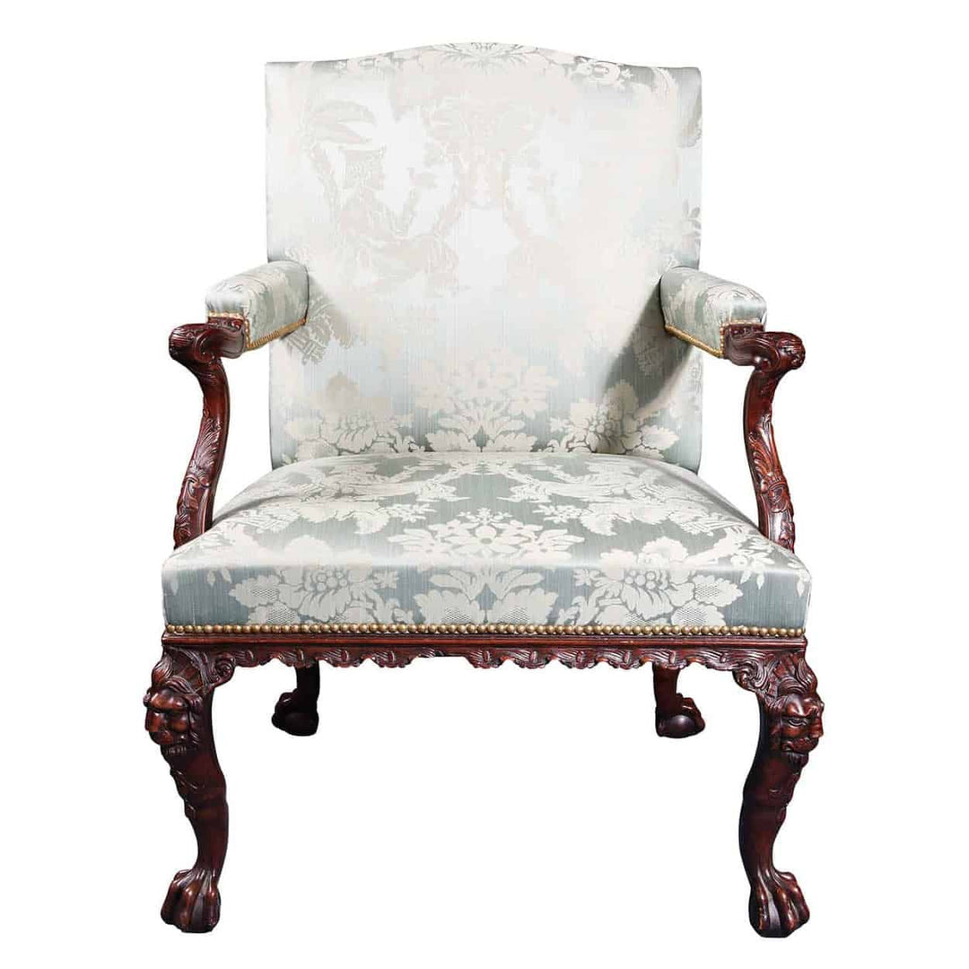 A Pair of Mahogany Gainsborough Armchairs