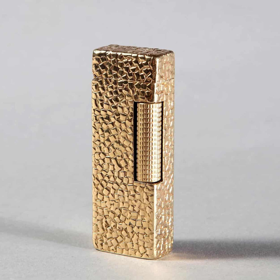 Dunhill Solid Gold 18k Hammered Outer Jacket Rollagas Lighter