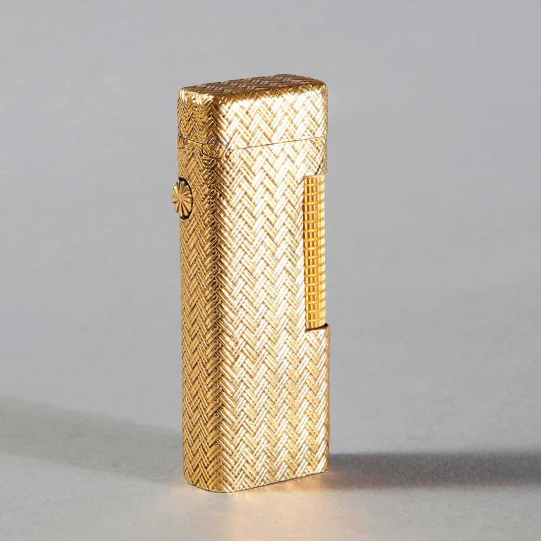 Dunhill Rollagas Lighter - Woven 18k Gold Outer Jacket