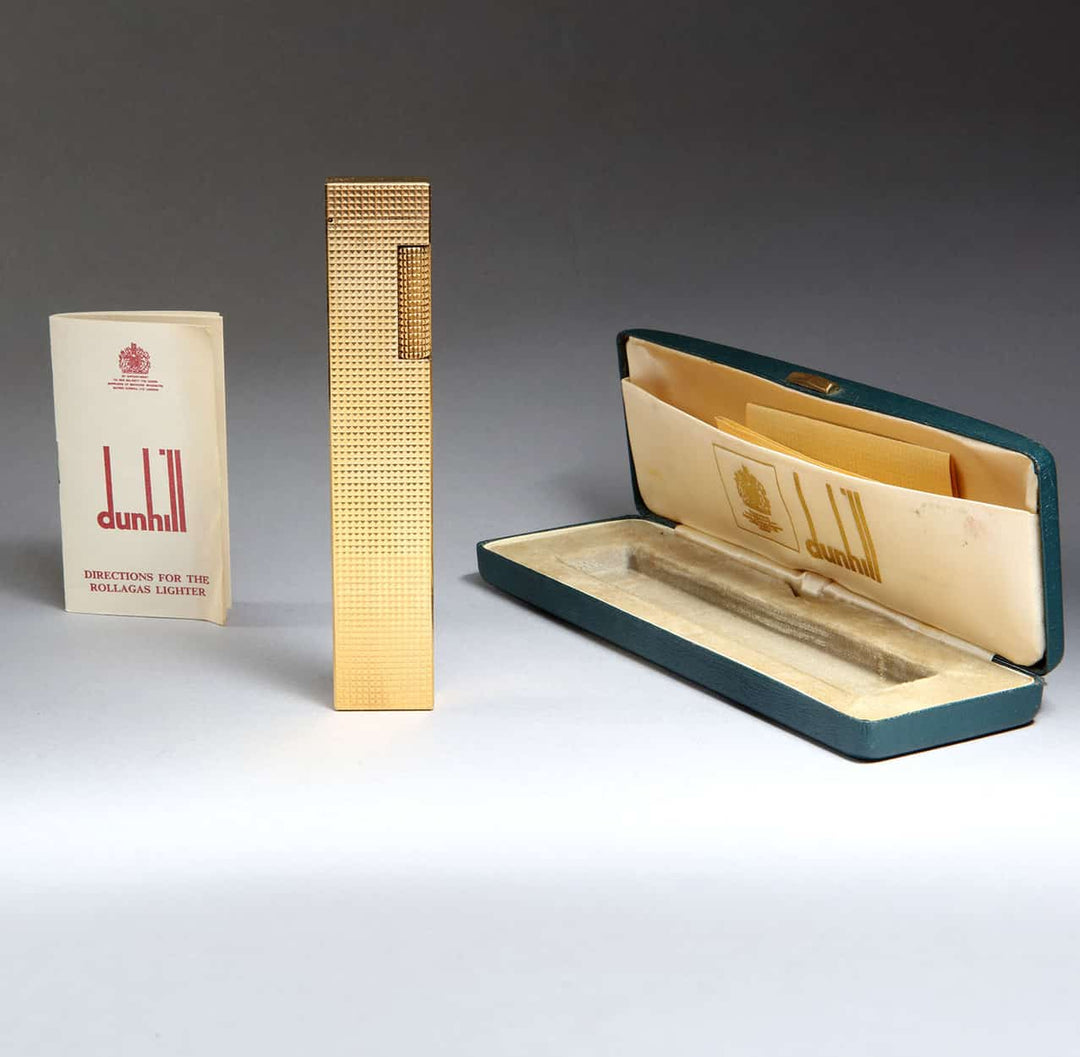 Dunhill Diamond Point - Gold Plated Lighter 1970's