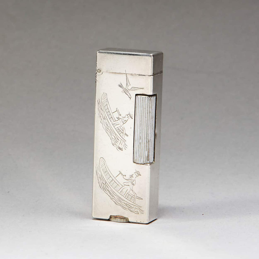 Shanghai Dunhill Silver 900 Petrol Lighter