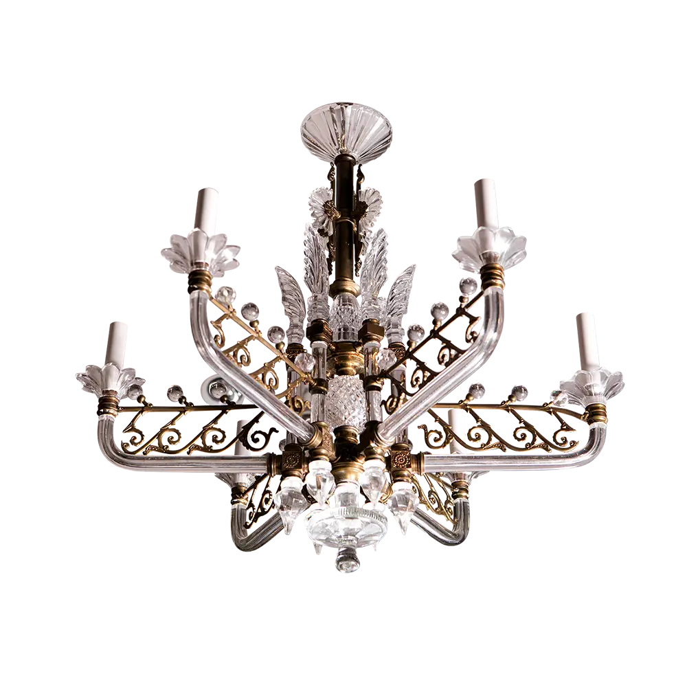 Osler Chandelier | 6 Light Clear Cut Glass