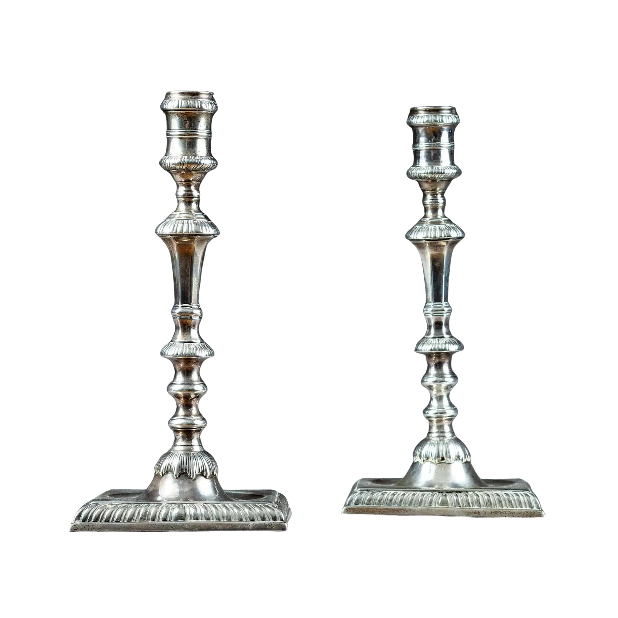 William Cafe George II Cast Silver Candlesticks Discovery
