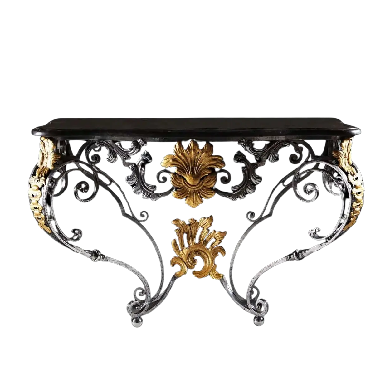 Louis XV Steel and Gilt Metal Console Table Discovery – Nicholas
