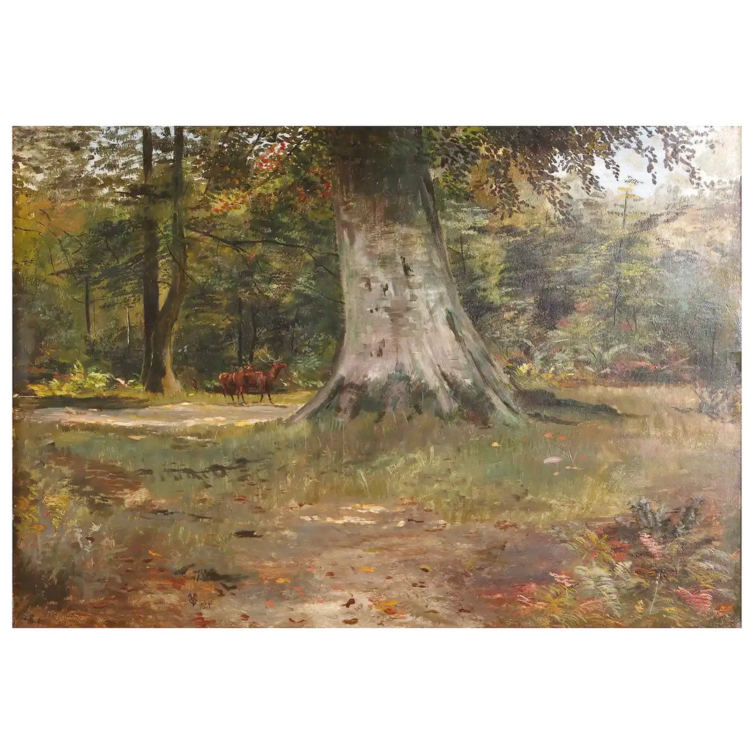 Deer in Woods | Oil on Canvas