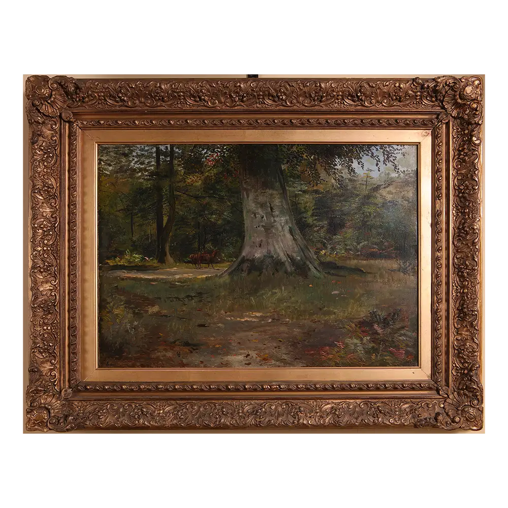 Deer in Woods | Oil on Canvas