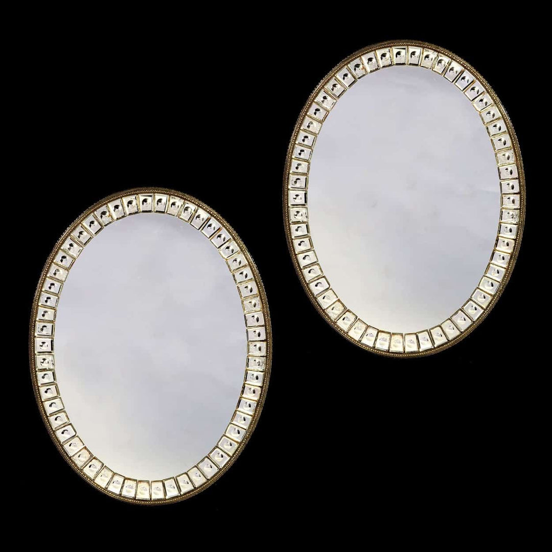 Pair of 19th Century Oval Mirrors