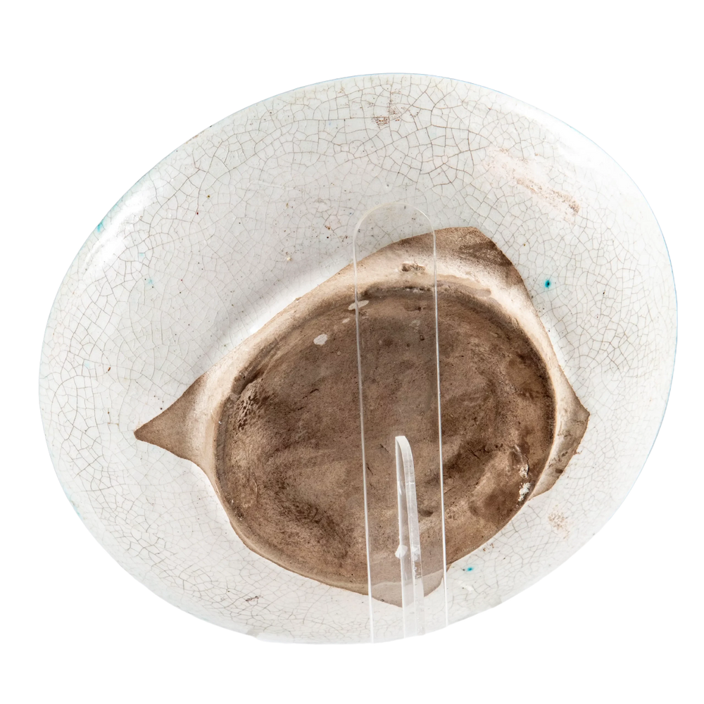 Underside of an 18th-century Ottoman Iznik plate with craquelure, Nicholas Wells Antiques collection view