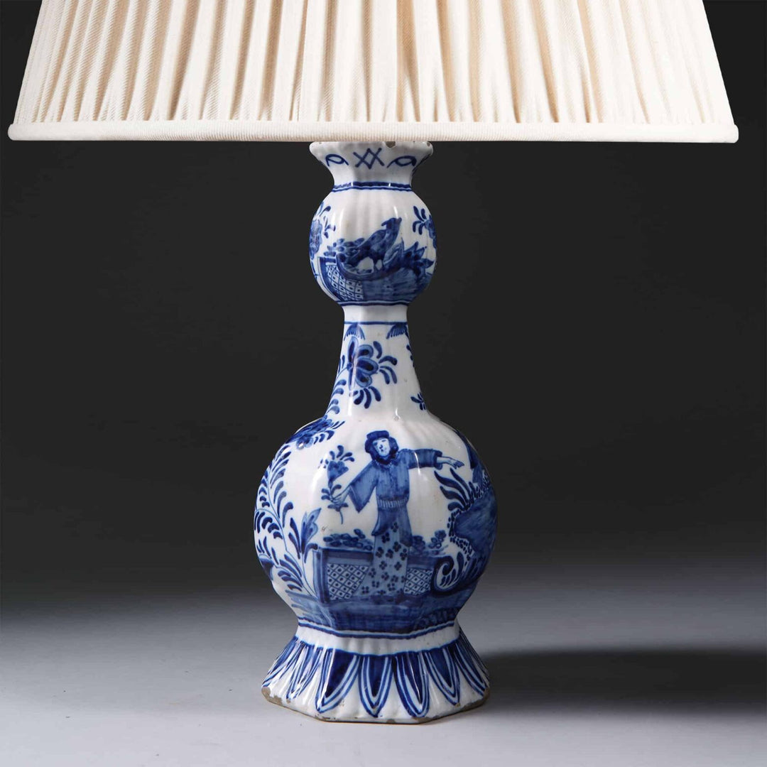 19th Century Delft Knobble Vase Mounted as a Table Lamp