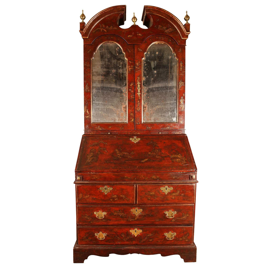 Red Lacquer Bureau Bookcase
