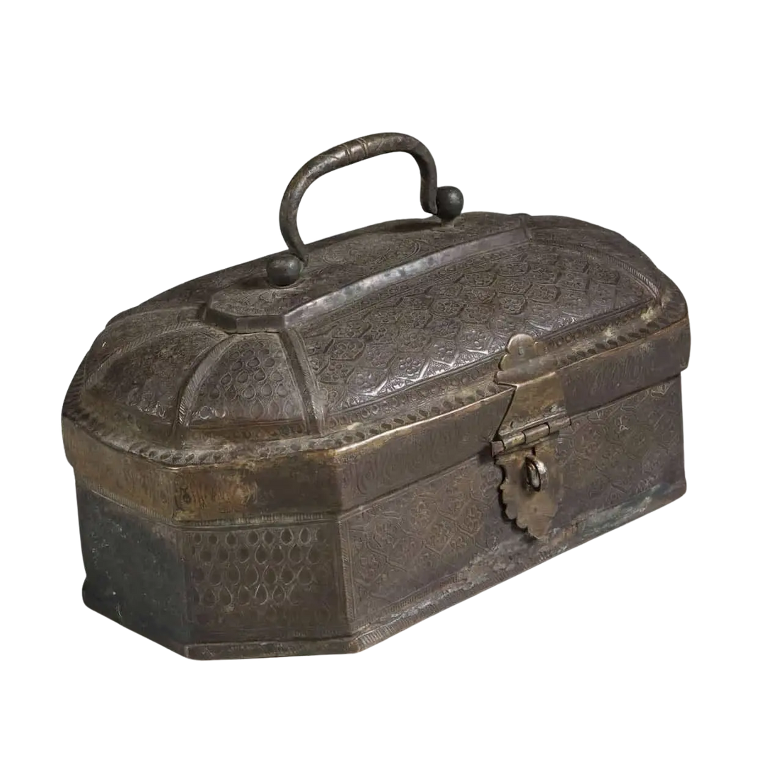 A 19th Century Indian Tooled Brass Box