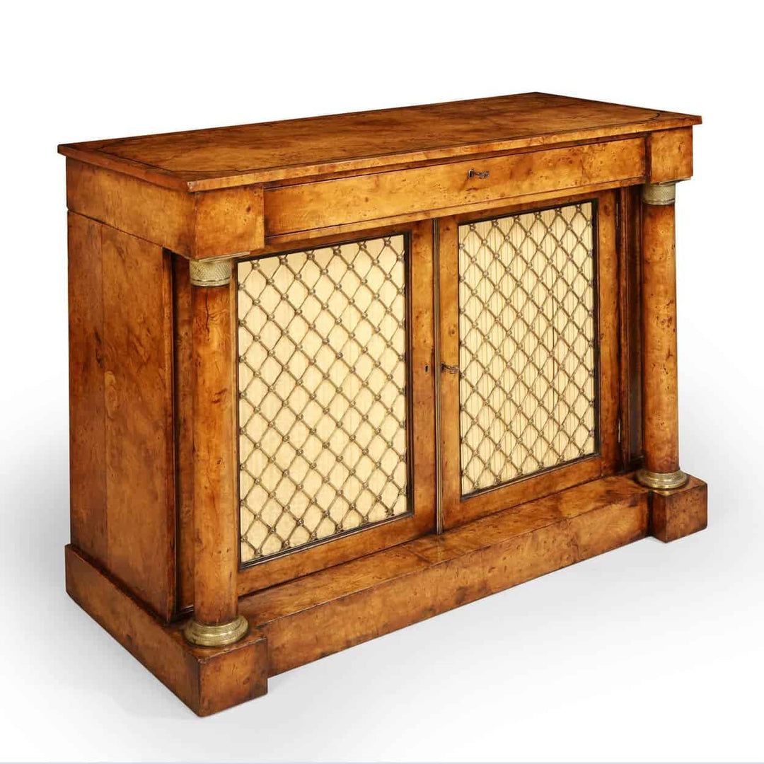 A 19th Century French Burr Elm Side Cabinet