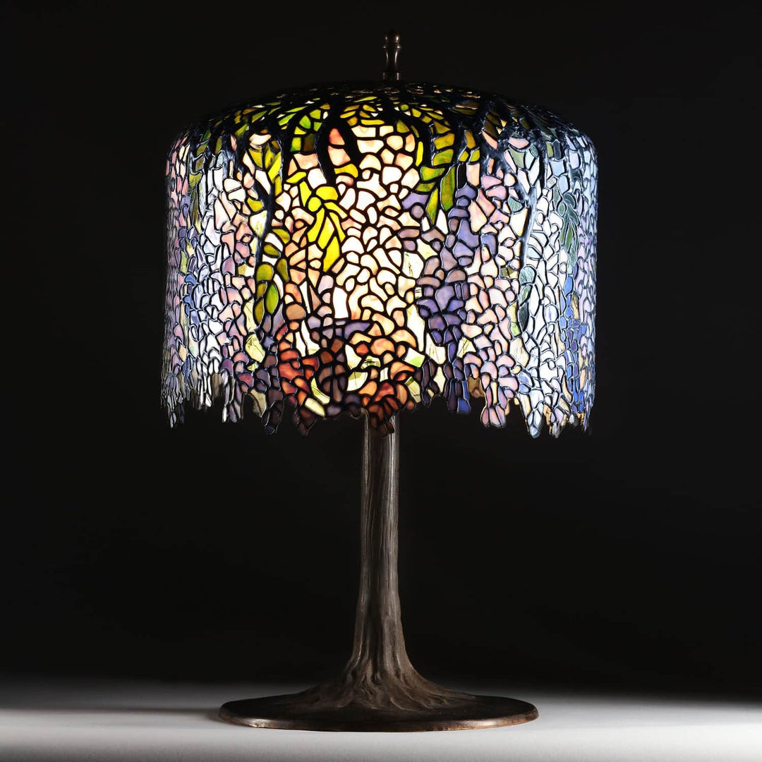 Vintage Wisteria Large Tiffany Table Lamp