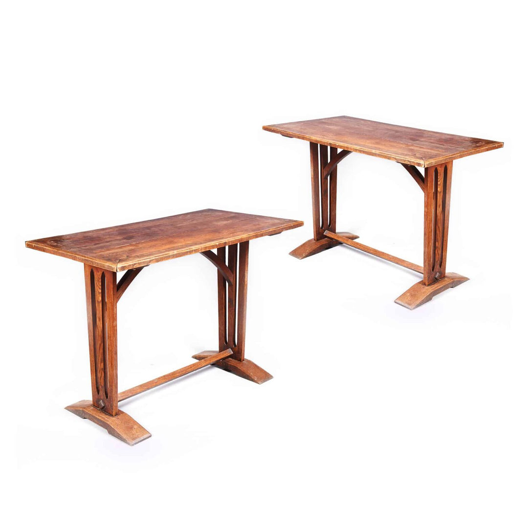 Pair of late 19th century Arts and Crafts Elm Tables