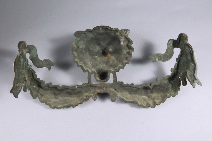 19th Century Bronze Lion Head Mount