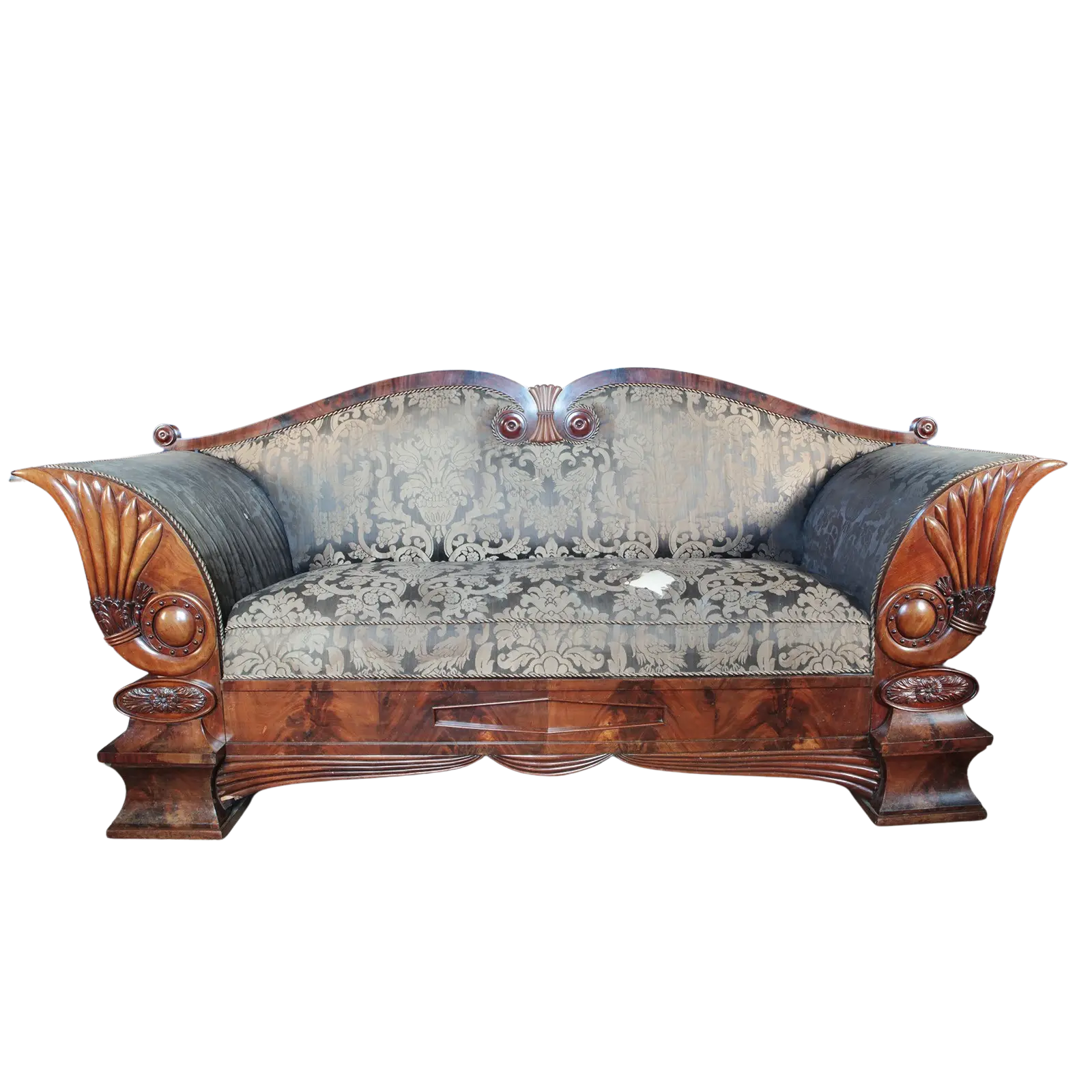 Early 19th Century Flame Mahogany Biedermeier Sofa - Nicholas