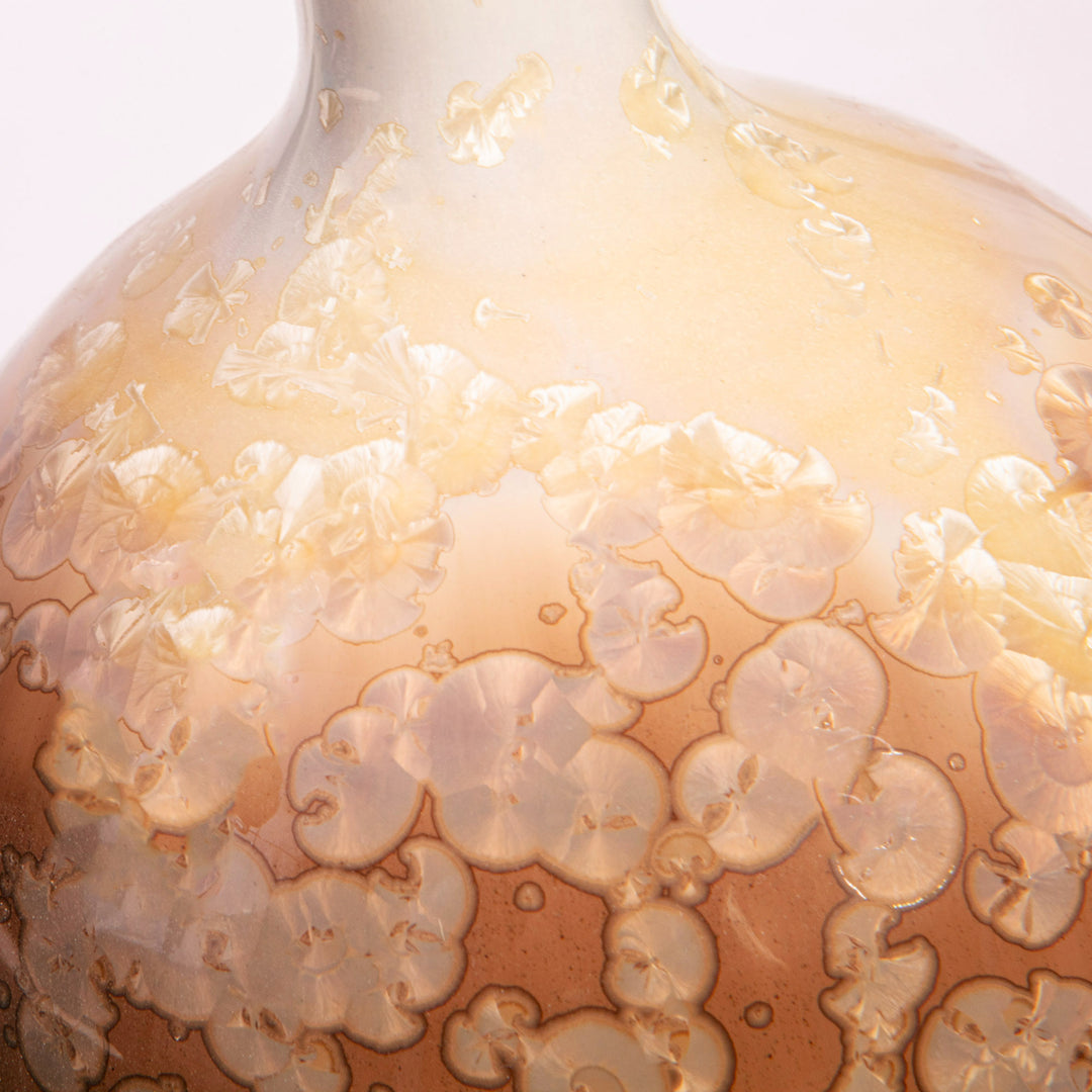 Pair of Gourd-Shaped Crystalline Glazed Lamps