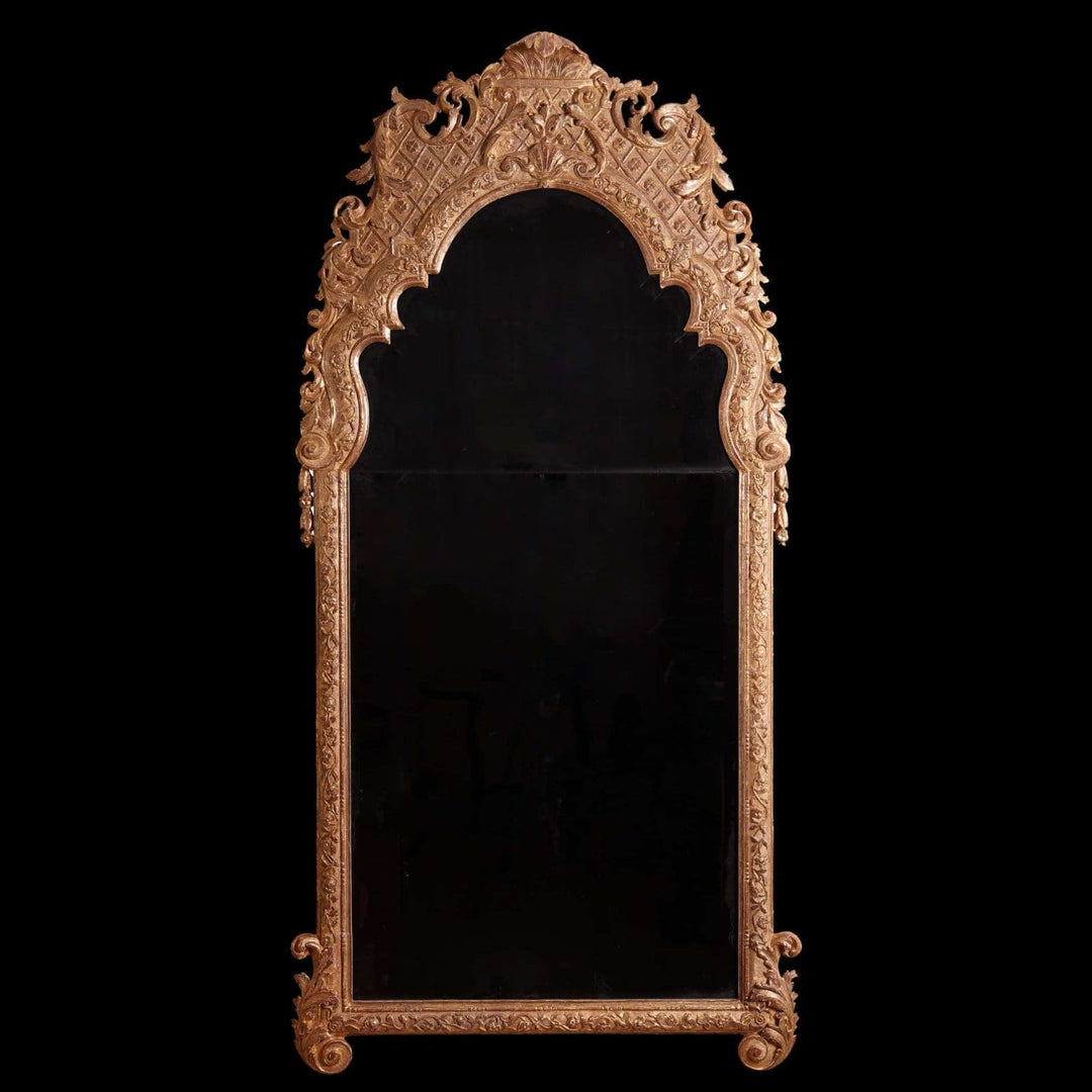 Early 18th Century Baroque German Gilt Gesso Pier Mirror