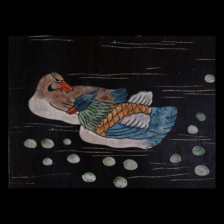 Early 19th century Chinese lacquer screen panel with colorful exotic birds by Collection TH20