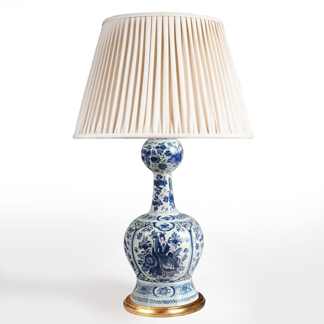 19th century Delft Blue and White Vase Mounted as a Table Lamp