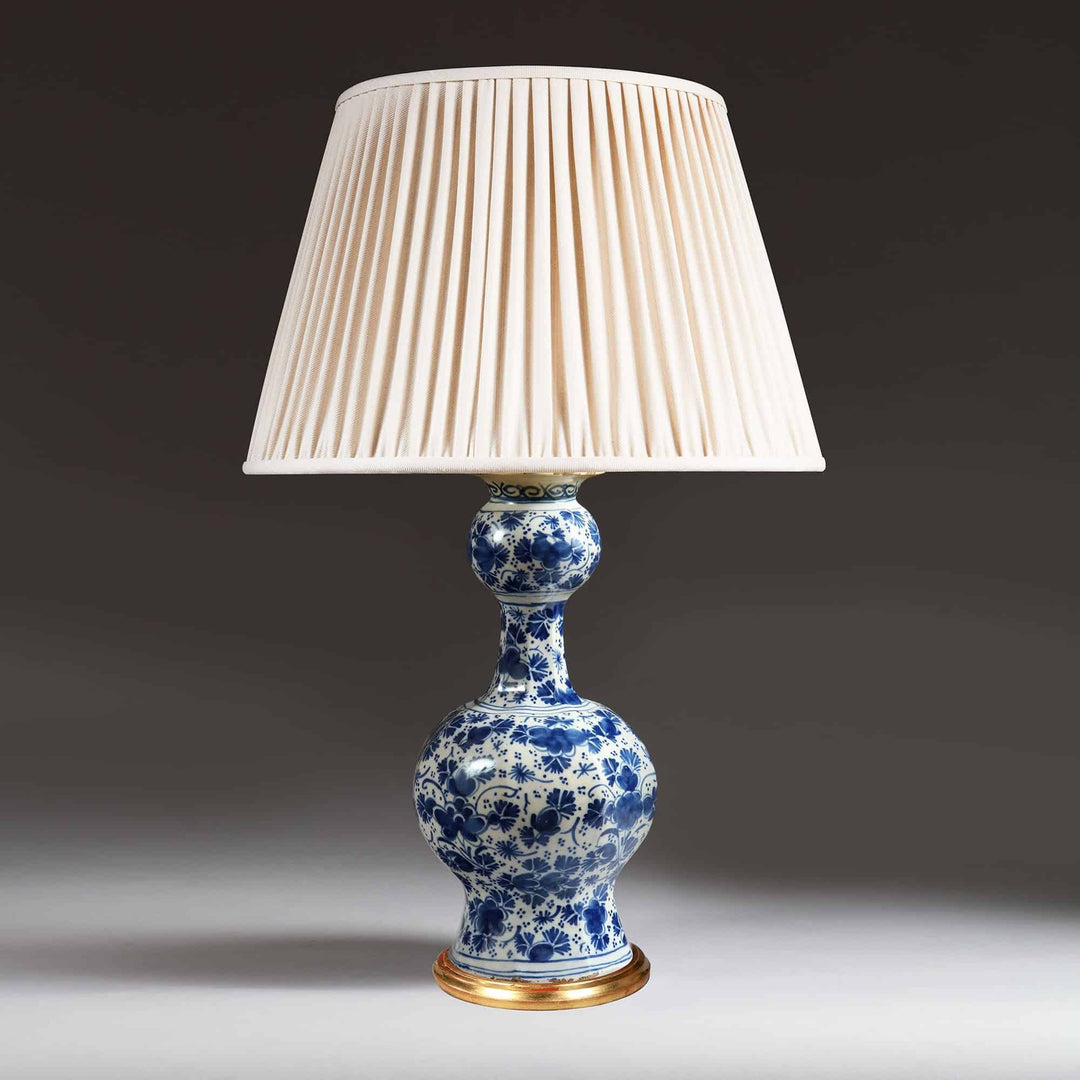 Early 19th century Delft Blue and White Vase as a Lamp