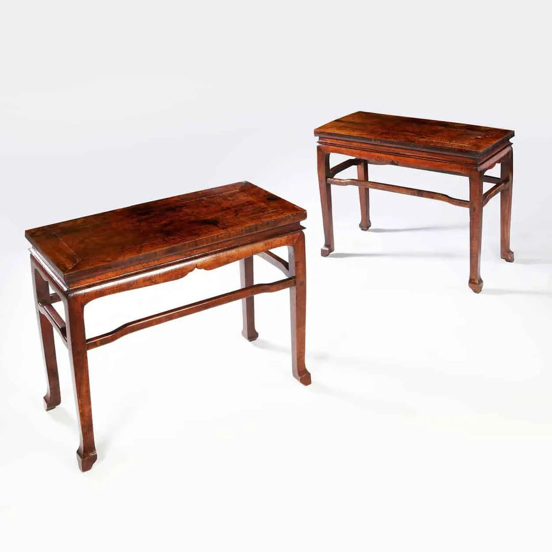 Pair of Chinese Qing Dynasty Longyanmu Side Tables