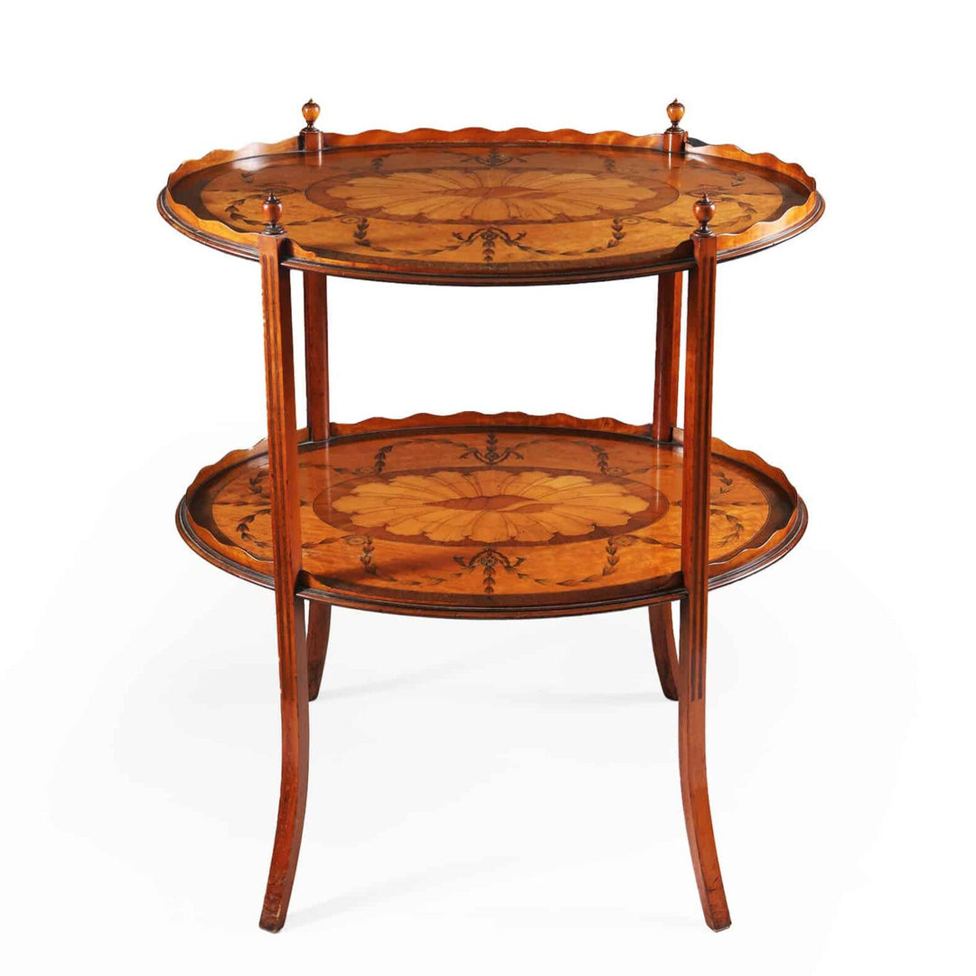Edwardian Satinwood Etagere