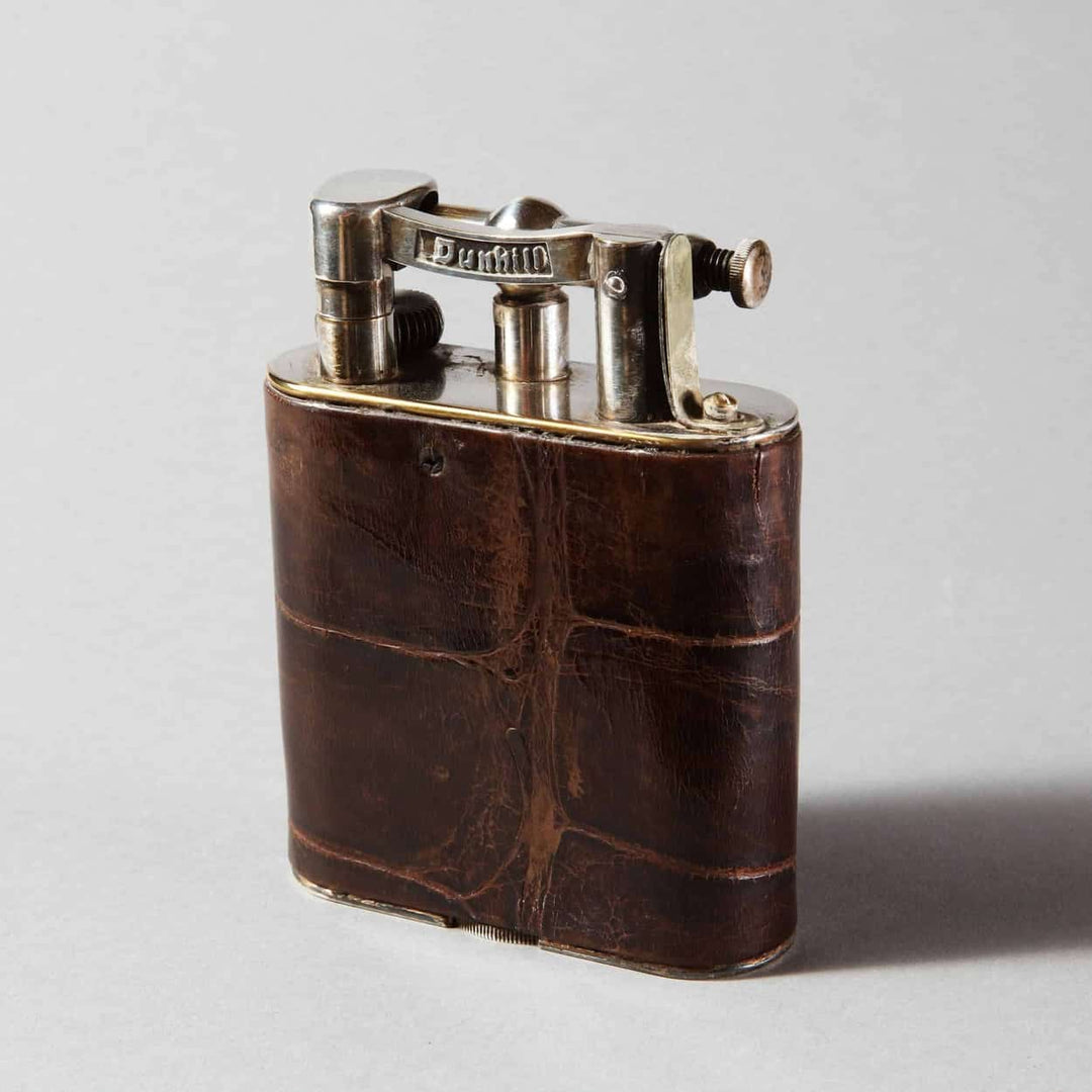 Dunhill ' Giant ' Crocodile Skin Table Lighter