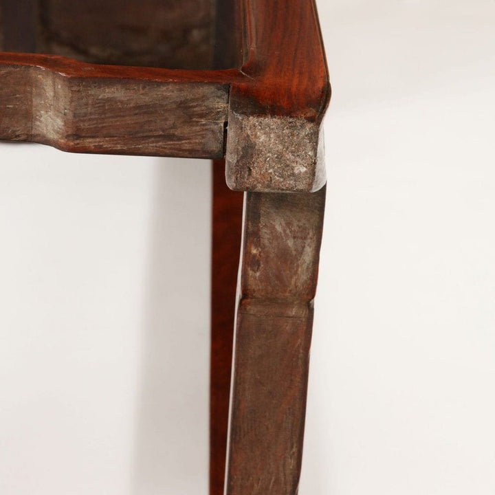 Close-up of the carved leg detail on the HUANGHUALI INCENSE STAND made from precious Huanghuali wood.