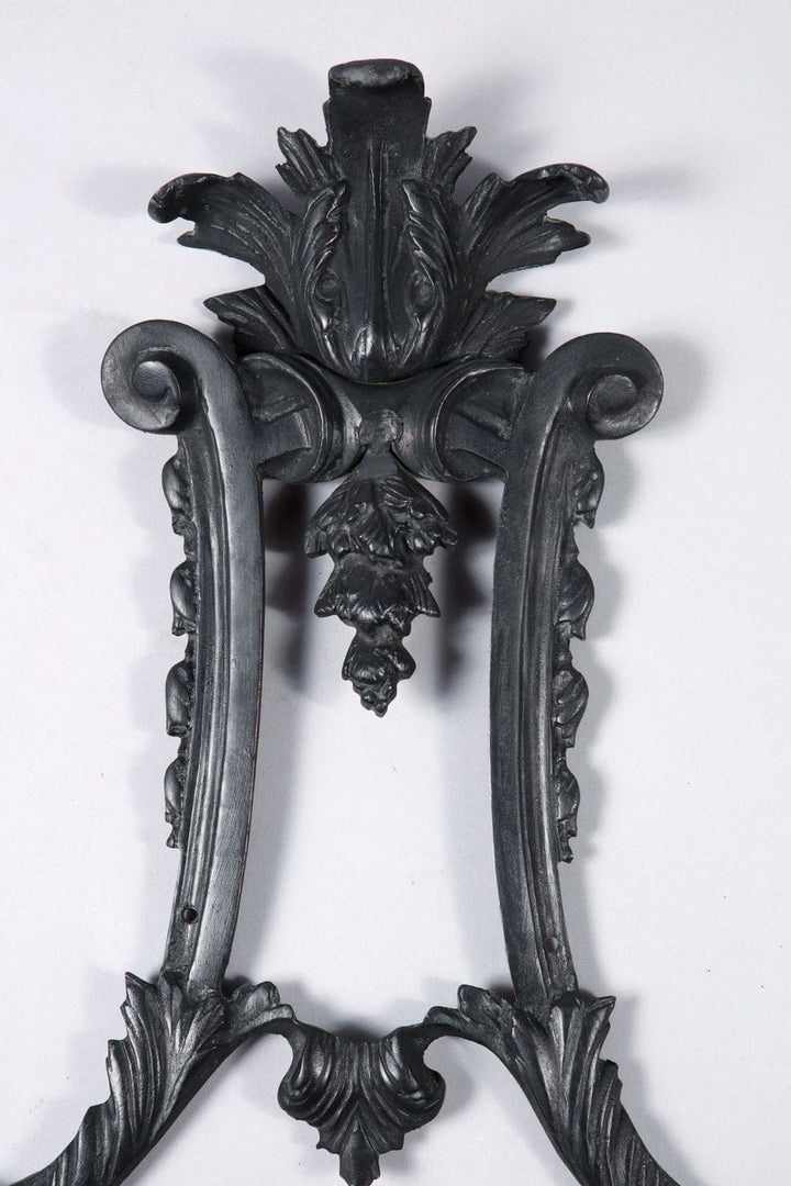 Set of Four Louis XIV style 20th century bronze four light wall appliques