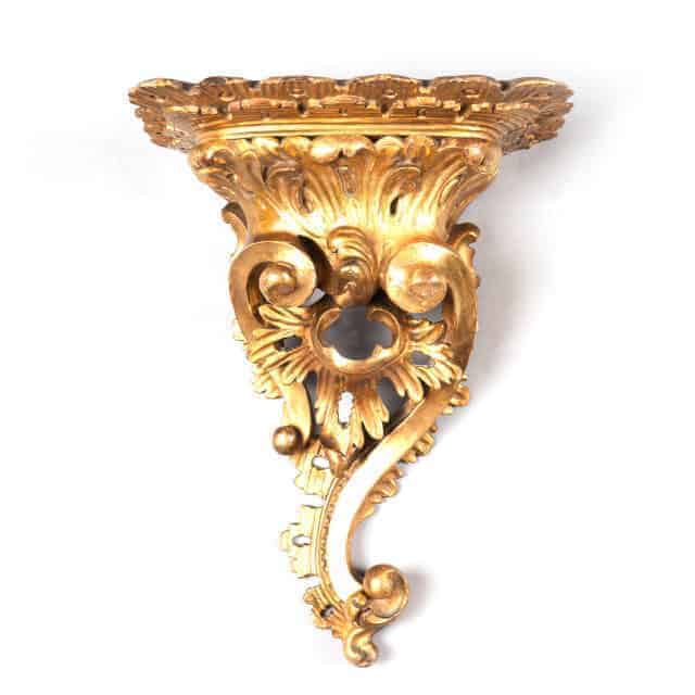18th Century George III Giltwood Rococo Wall Bracket