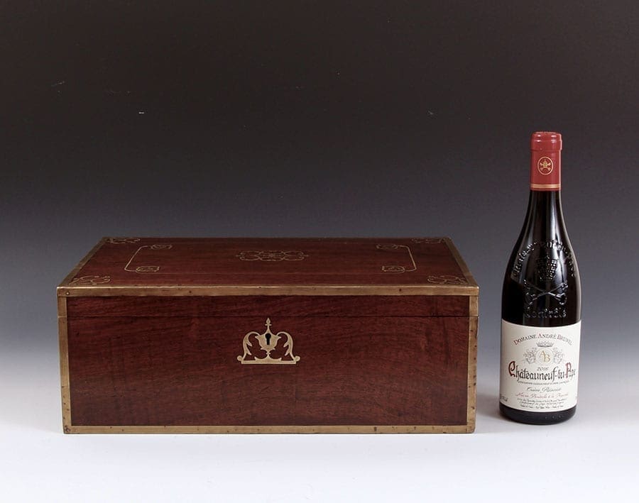 Rare early 19th-century Mughal travelling jewellery casket in rosewood and brass inlay by Collection CK20