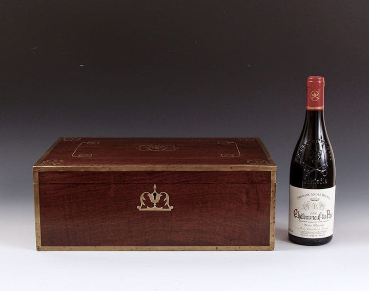 Rare early 19th-century Mughal travelling jewellery casket in rosewood and brass inlay by Collection CK20