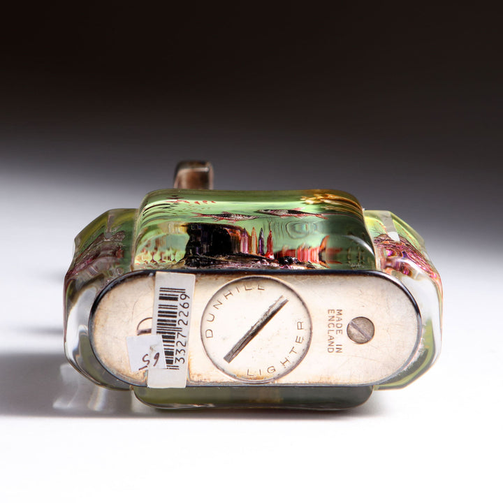 Vintage Dunhill Aquarium Table Lighter with scalar fish, British mid-century design by Collection JA10, elegant collectible piece