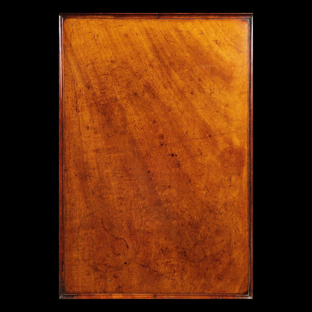 A George III mahogany silver table top showing fine grain and rich antique finish circa 1765 England