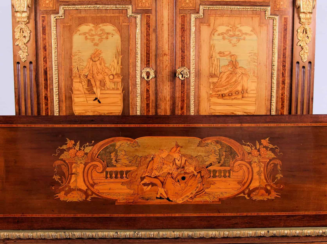 Louis XVI Revival Bonheur Du Jour by Collection CK20 featuring detailed marquetry and gilded bronze mounts