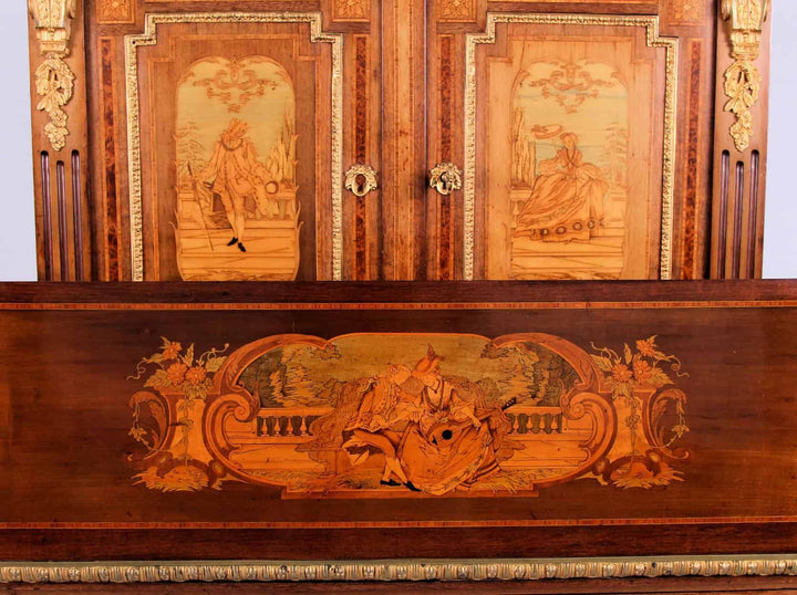 Louis XVI Revival Bonheur Du Jour by Collection CK20 featuring detailed marquetry and gilded bronze mounts
