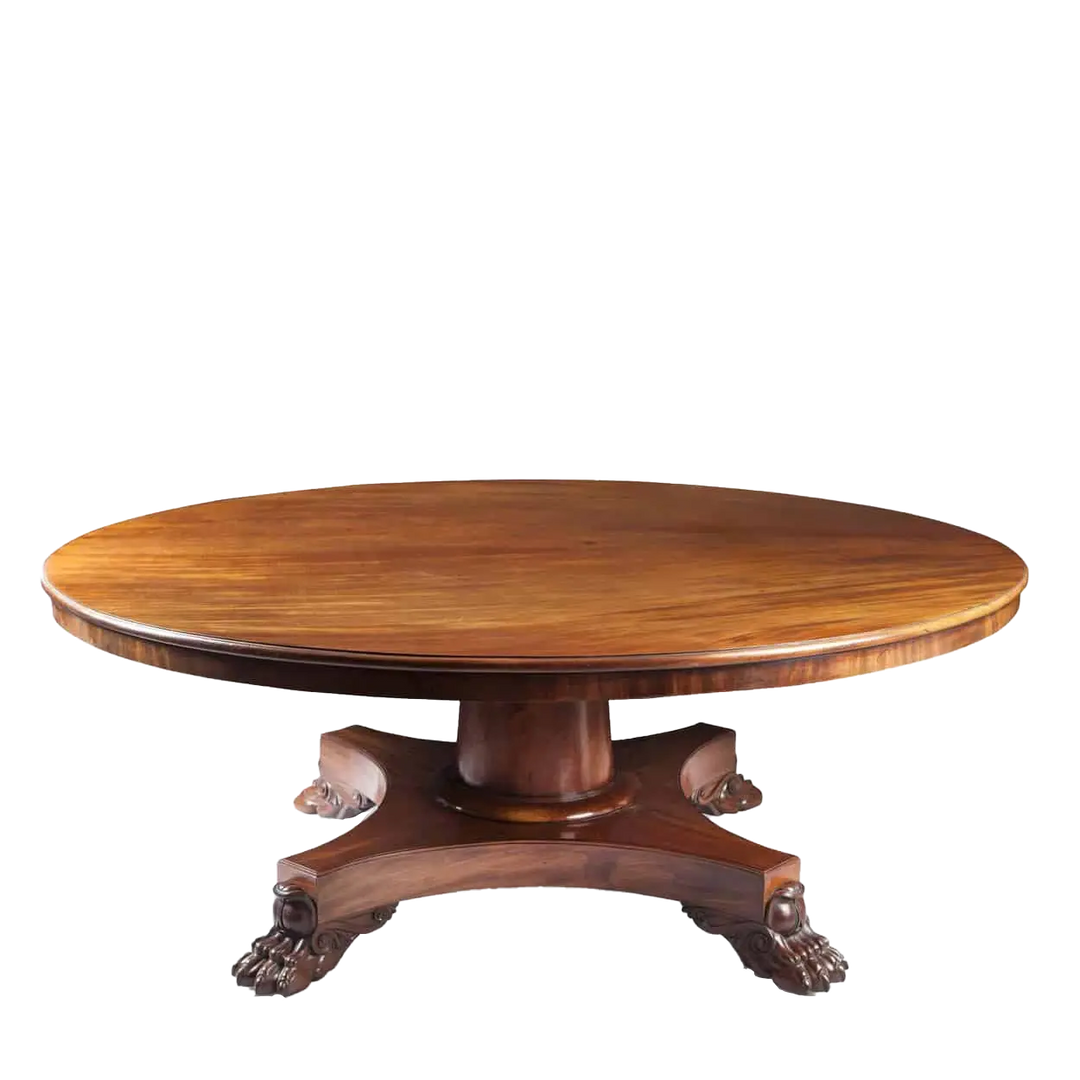 Exceptional Mahogany Round Dining Table