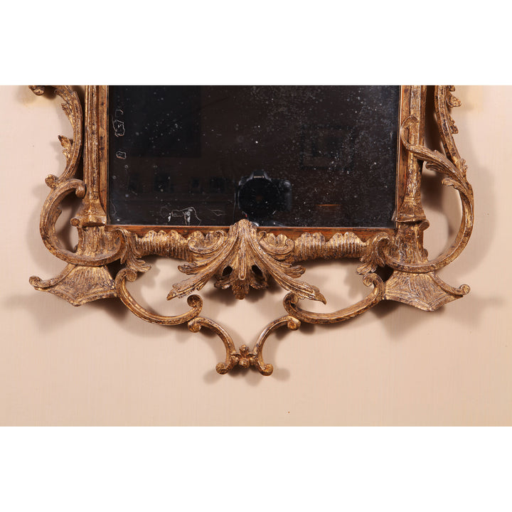 A small giltwood George III mirror
