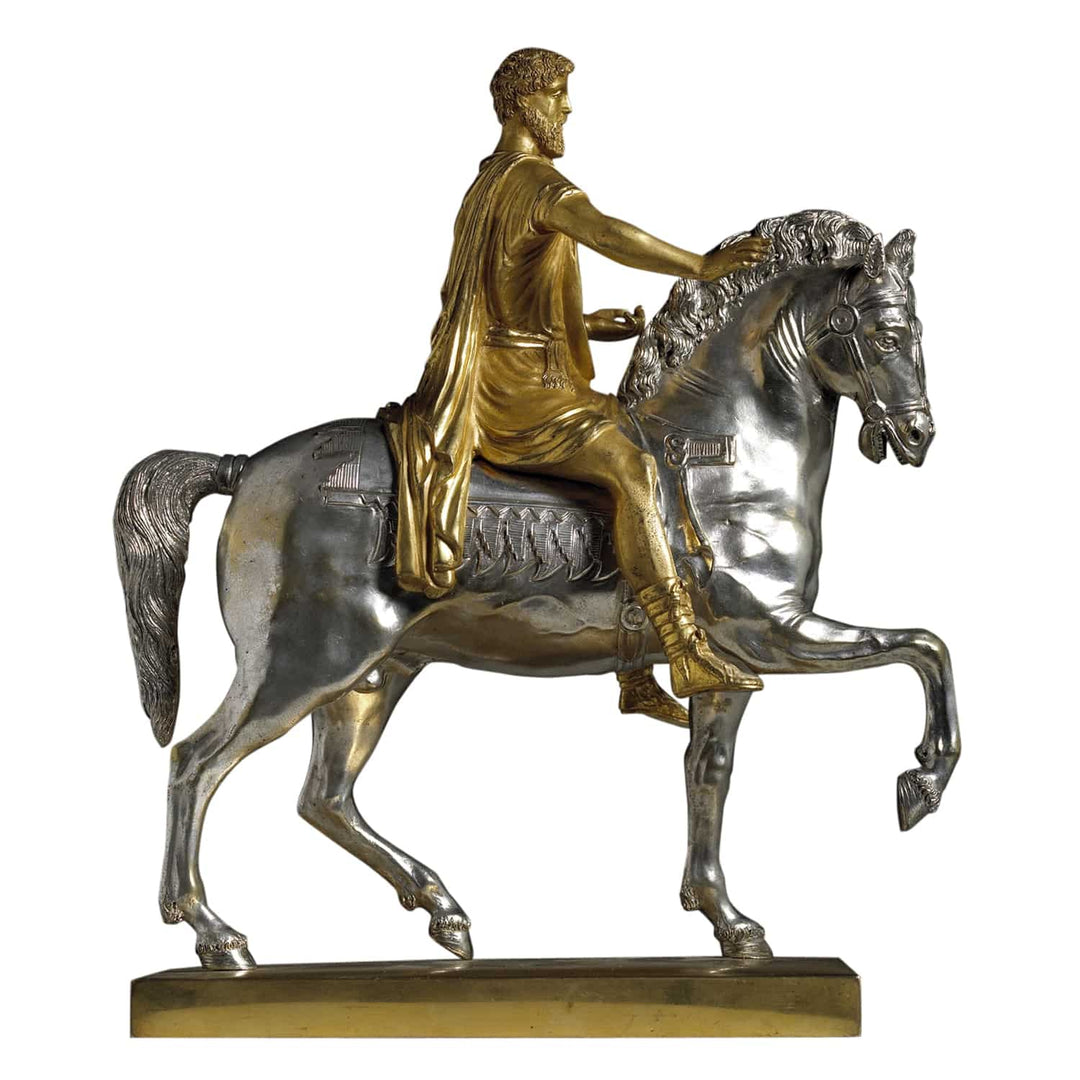 Marcus Aurelius Equestrian Statue Bronze / Silver / Gilt