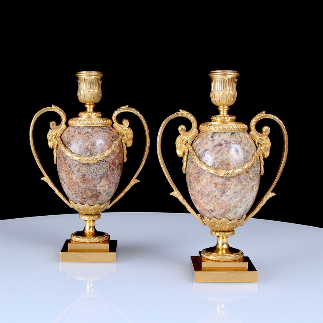 Pair Of Ormolu Mounted Cassolettes Attributed to Matthew Boulton