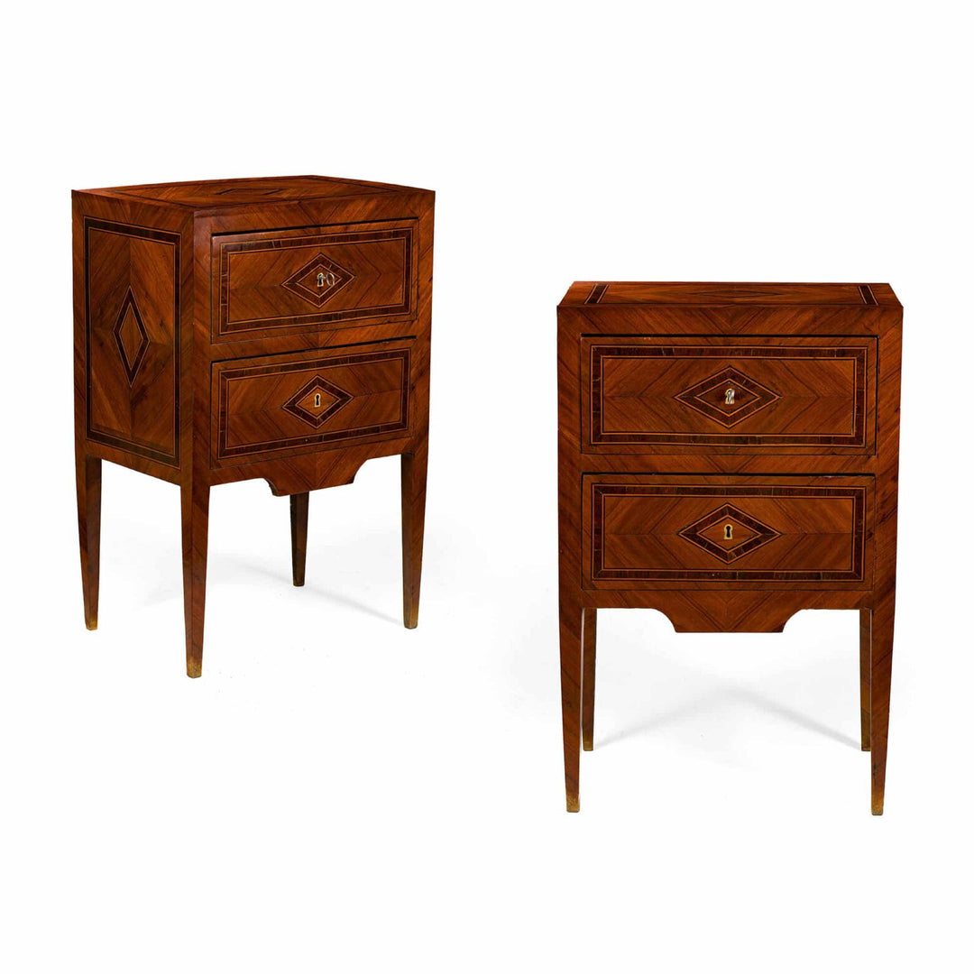 Pair of Italian Neo-Classical Bedside Cabinets