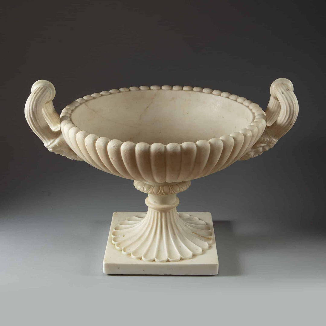 Neo-Classical Grand Tour Statuary Marble Seilenoi Mask Tazza