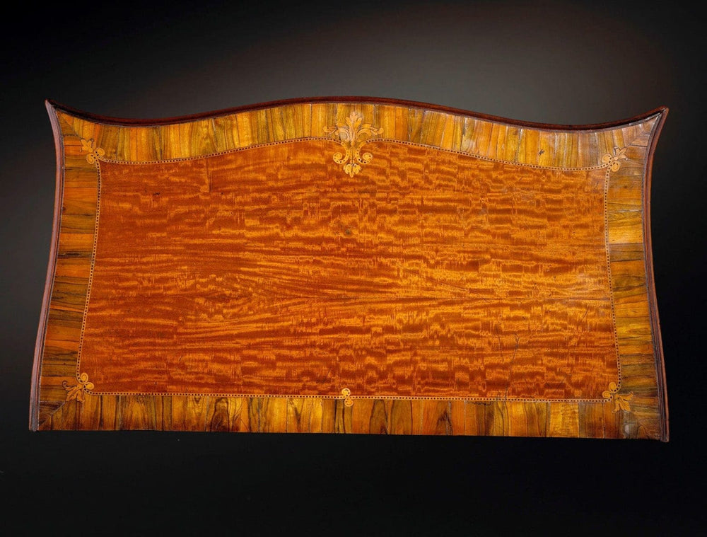 Intricately crafted satinwood marquetry panel from George III cabinet by Ince & Mayhew, Collection CK20 exclusive.