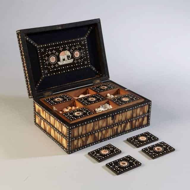 A Ceylonese Porcupine Quill Box